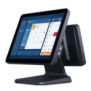 Dual screen Retail Supermarket Cash register 15.6/15inch POS system Windows POS machine PCAP Touchscreen