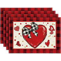 Set de table Saint-Valentin isolant et imperméable pour restaurant, idéal pour les décorations de festival
