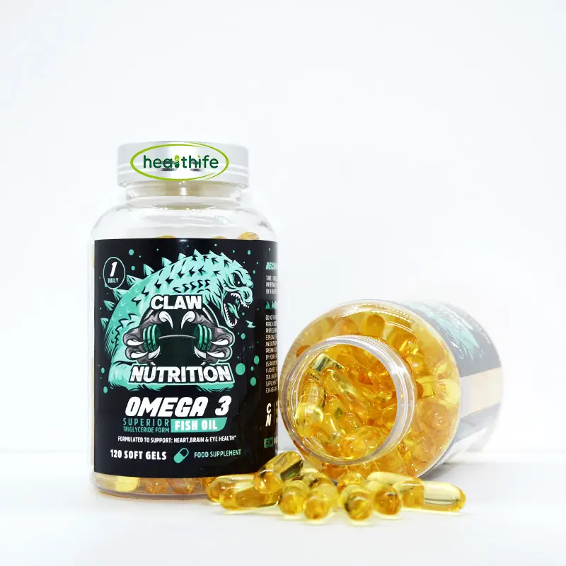 FocusHerbフィッシュオイルオメガ3 DHA/EPA 1000mg/500mgフィッシュオイルソフトジェル