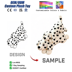 Peluche Personalizado de <span class=keywords><strong>Perro</strong></span> Dálmata Negro, Juguete de Peluche Súper Suave Relleno de Algodón PP, Almohada de 60cm para Aliviar el Estrés, Regalo Promocional para Niños - Product Image 1