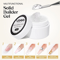 Gel UV durable pour ongles, marque privée, écologique, gel UV de construction non collant, tenue 3-4 semaines, temps de polymérisation LED 30s