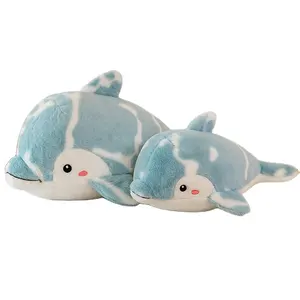 프리미엄 거대한 돌고래 봉제 베개 귀여운 돌고래 박제 동물 선물용 부드러운 봉제 베개