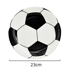 Assiettes en papier en forme de ballon de football noir et blanc 616140, fournitures <span class=keywords><strong>pour</strong></span> fête de football, <span class=keywords><strong>vaisselle</strong></span> <span class=keywords><strong>jetable</strong></span>, fête d'<span class=keywords><strong>anniversaire</strong></span> <span class=keywords><strong>pour</strong></span> enfants et adultes - Product Image 6