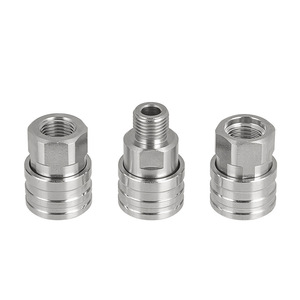 Conector rápido de acero inoxidable con rosca de 1/4 M14X1.5, adaptador hembra para pistolas de agua a alta presión. - Product Image 1