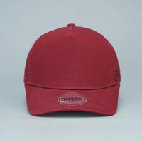 Casquette Trucker 5 Panneaux en Coton Personnalisée avec Logo Brodé, Visière Courbe, Maille Respirante, Style Rétro, Streetwear, Vente en Gros pour l'Extérieur