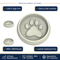 Gamelle pour chien en céramique à alimentation lente, aspect pierre moderne, personnalisable, écologique, imperméable, robuste, antidérapante, texture naturelle, vente en gros