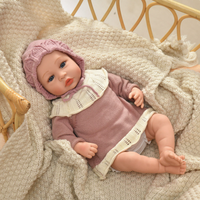 Poupée Bébé Fille Réaliste Interactive avec Fonction Parlante, en Vinyle Souple, Simulation de Nouveau-né, Jouet pour Enfants, Cadeau de Fêtes
