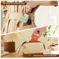 Mini sac à bijoux de voyage pliable, pochette à bijoux multifonctionnelle avec boucle pour boucles d'oreilles, bagues