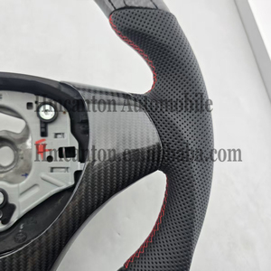 Volant de direction pour BMW E90 E91 E92 E93 Série 3, le plus populaire, en cuir perforé, fibre de carbone, LED, M Sport - Product Image 4