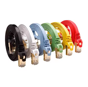 Câble Patch CAT8 20m 40 Gbit/s 2000 MHz RJ45 Blindé Conducteur Solide Gaine PVC LSZH 32AWG SFTP Plat pour Réseau <span class=keywords><strong>Internet</strong></span> - Product Image 2