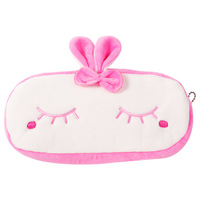 Étui à crayons en peluche mignon, animal de dessin animé, pour enfants, élèves du primaire, cadeau créatif, papeterie, emballage en filet