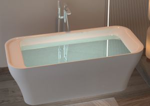 Baignoire autoportante en acrylique 1,8 m, design moderne, avec drain central, pour salle de bain (tinas sobreponidas) - Product Image 4