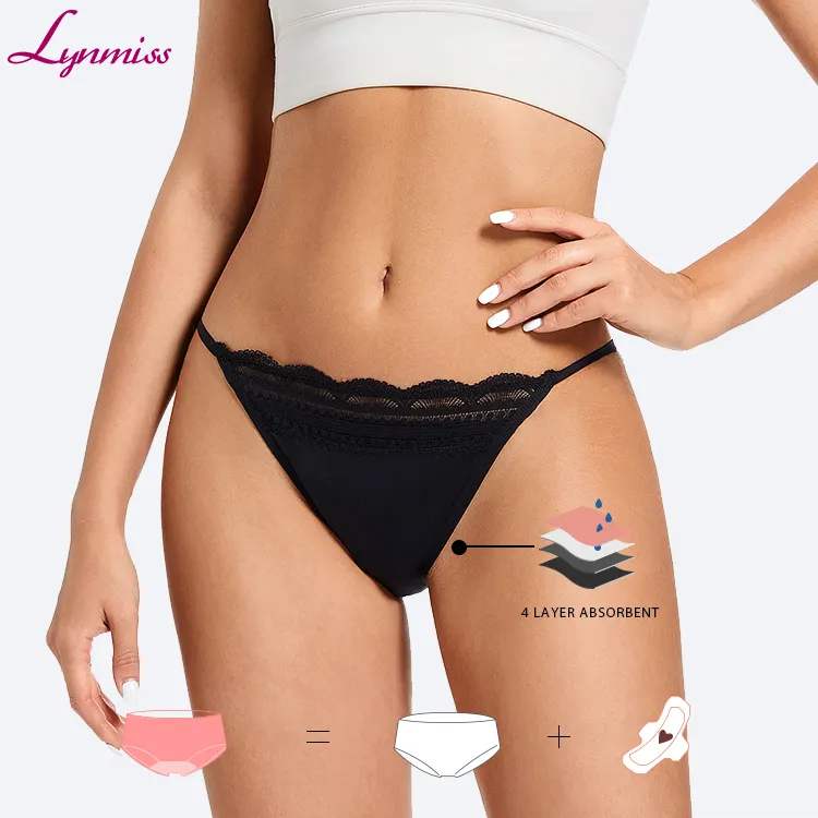 Physiological FASHION LACE DESIGN Panties Leakproof Culotte Menstruelle Menstrual Panty Period Underwear Thong
