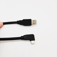 Cable USB de datos de codo de ángulo de 90 grados, carga rápida tipo C, 30/28/26 Awg, ordenadores de ángulo recto de cobre puro, escáneres de código de barras