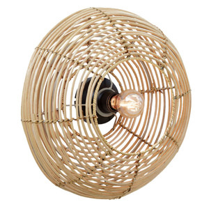 Wabi Sabi Style Rattan Pendant Light Round E27 Led Bulb Black For Living Room Bedroom <b>Zen</b> Tea Room Nordic Retro Design - Product Image 5