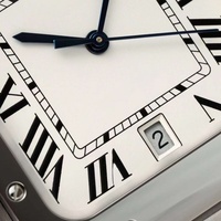Montre mécanique automatique de luxe, artisanat de haute qualité, bracelet chaîne, fenêtre de calendrier rétro et décoration en cristal bleu