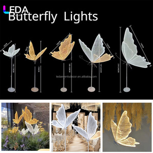 Leda מיוחד יום קישוט אביזרים הוביל מנורת פרפר קטנה זז פרפרים אור עבור חתונה חג המולד - Product Image 4