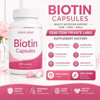 Capsules de biotine pour la croissance des cheveux, capsules de nutriments beauté quotidiens avec formule premium, capsules bien-être