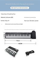 Wholesale 49-Key Roll-Up Piano Portable Fold Electronic Organ Keyboard Musical Instrument for Adult Children Beginner