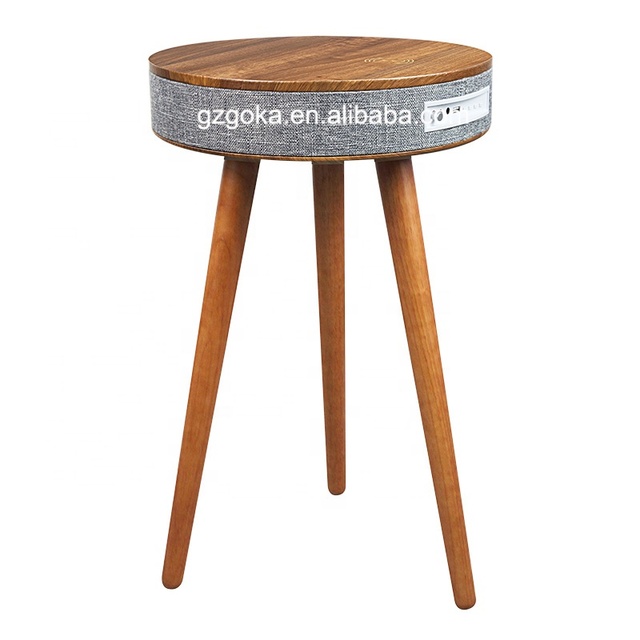 Home Audio Wooden Gramophone Wireless Charger Wooden Wood Retro Party Furniture Desk Table Smart Speaker