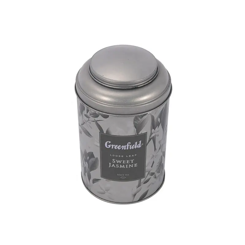 Lata de té redonda de lujo personalizada de fábrica con tapa doble hermética, embalaje de Metal vacío, caja de lata de té y café Sugar