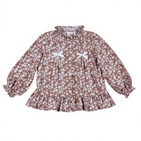 DR4505-Petite Tier-Rüschenbluse Woll-Strickjacke Maßgefertigte Baby-Mädchen Winterkleidung Dick Atmungsaktiv Bestickt ODM