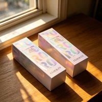 Boîte d'emballage cosmétique en carton argenté, toner personnalisé pour boîte en papier pliable avec personnalisation par impression offset