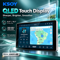 KSOY-08 Radio Mobil Android Universal Layar Sentuh QLED Wireless Carplay GPS Head Unit 8+128G Kamera 360 Optik Koaksial FM AM 4G