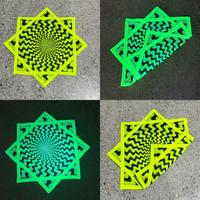 Jouet de jonglage Flow Star en polyester et coton pour débutants, 14 pouces, durable, amusant et stimulant, motifs vibrants pour les fêtes