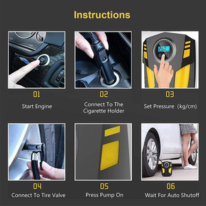 Compresseur fabriqué en vente, affichage numérique, DC 12V, pompe à air <span class=keywords><strong>de</strong></span> voiture, gonfleur <span class=keywords><strong>de</strong></span> <span class=keywords><strong>pneus</strong></span> - Product Image 4