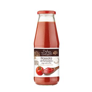Passata di Pomodoro Tradizionale 680g X 12 Pezzi Gusto Naturale Senza Acido Citrico in Bottiglia - Product Image 1
