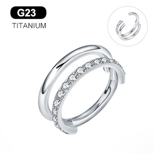 Anillos de <span class=keywords><strong>Nariz</strong></span> Dobles Gaby en Oferta, Anillos de <span class=keywords><strong>Nariz</strong></span> de Titanio Sexys para Mujer, Anillos de <span class=keywords><strong>Nariz</strong></span> al por Mayor, Joyería para <span class=keywords><strong>Piercing</strong></span> - Product Image 1