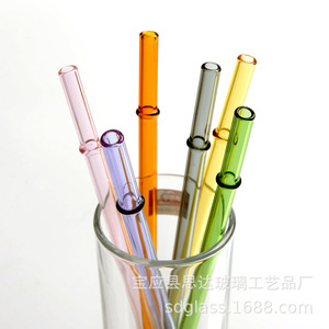 Para pajitas de color para bebidas de jugo de leche 2024, ideas de nuevos productos, vidrio sin Bpa de borosilicato hecho a mano para barra de whisky, 1 pieza con estampado - Product Image 5