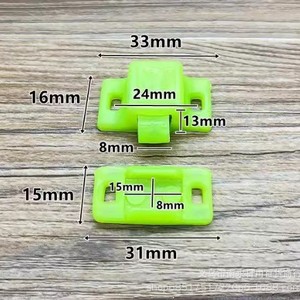 Loquet de porte en plastique vert 33 mm x 16 mm pour armoire, placard, meubles, design moderne et simple - Product Image 1