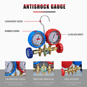 Produk Laris Alat Diagnostik AC Otomotif Set Pengukur Manifold R134A Gas Pendingin - Product Image 3