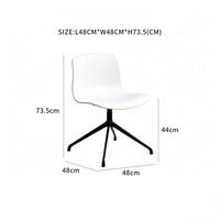 Chaise de salle à manger ergonomique en plastique la plus vendue pour l'extérieur, les hôtels et la cuisine