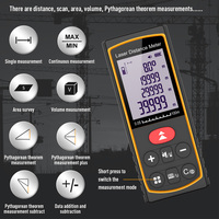 Télémètre laser INORM 60m 100m en gros, haute précision 2mm, batterie lithium rechargeable 1000mAh, mesure longueur, surface, volume, angle