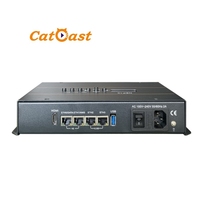 Gateway IPTV con 4 Puertos de Datos, Conversor de Protocolo de Transmisión IP UDP, HTTP, HLS, RTSP, RTMP, SRT