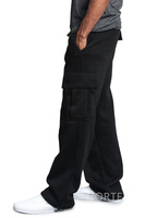Pantalon cargo décontracté à taille élastique de haute qualité pour hommes salopette imperméable multi-poches velours côtelé Fitness Street gratuit disponible