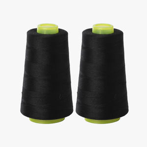 ด้ายเย็บผ้าคุณภาพสูง 40s/3 โพลีเอสเตอร์ 100% ย้อมสี สำหรับจักรเย็บผ้า สีขาวและสีดำ ทนต่อการเสียดสี ด้ายเย็บผ้าสำหรับใช้ในครัวเรือน - Product Image 1
