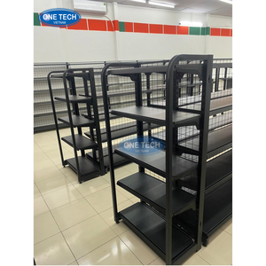 Étagère gondole à 5 niveaux en treillis métallique Vietnam One Tech Gondola Iron Supermarket Rack Fixed Back Grid Shelf - Product Image 5