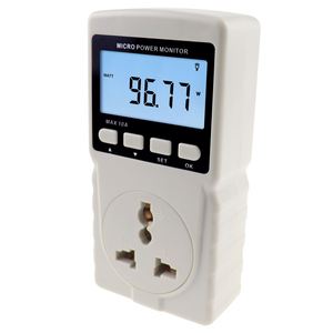 High Quality Wattmeter Energy Consumption Meter Plug-in <b>Socket</b> Design LCD ALarm Function Digital Power Meter School Factory - Product Image 1