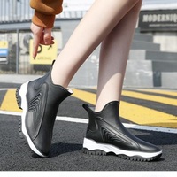 Bottes de pluie pour femmes YL128, couleur personnalisée, mode extérieure, PVC imperméable, bottes à la cheville pour femmes