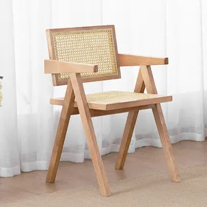 Chaise en bois de rotin salle à manger nordique chaise au design ergonomique minimaliste chaises de détente modernes meubles de salle à manger
