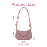 Nouveau Sac Bandoulière Femme Tendance 2026 – Sac à Épaule Brillant de Haute Qualité avec Chaîne, Fermeture Éclair et Doublure en Polyester