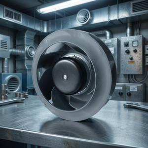 Ventilateur centrifuge à lame en plastique de 220 mm certifié CE pour usine de fabrication 24/48V 96W DCF22071 - Product Image 3