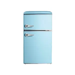 复古冰箱98L双门冰箱BCD-98R酒店家用热卖