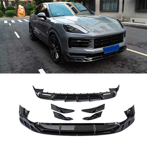 Para actualizaciones del Porsche Cayenne con kit de carrocería de fibra de carbono AE, difusor delantero y alerón trasero - Product Image 1