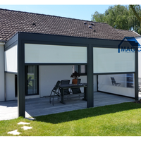 Pergola en aluminium personnalisée à persiennes motorisées bioclimatiques de conception moderne en aluminium