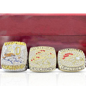 טבעות ארבע סגנונות של טבעות אליפות דנוור ברונקוס עם חומר סגסוגת באיכות גבוהה ומצופה זהב - Product Image 6